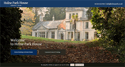 Desktop Screenshot of holnepark.co.uk